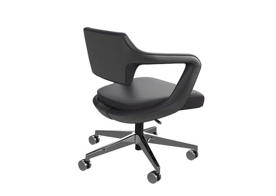23.2 KGS Low Back Swivel Black Executive Chair Fixed Arm rest BIFMA