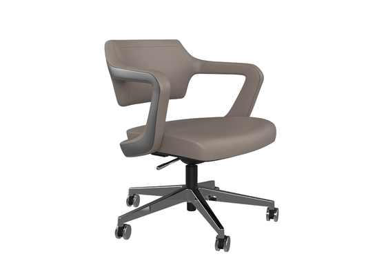 855mm Aluminium Base Executive Swivel Gas Lift Desk Chair ABS Back Frame PP