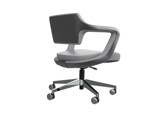 PU Gaslift Low Back Executive Swivel Desk Chair Fixed Armrest 23.2KG