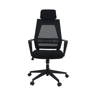 1650 PA Caster Commercial Fabric Office Chair Butterfly Mechanism With Removzble Headrest