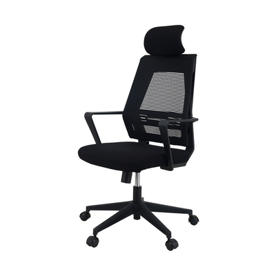 1650 PA Caster Commercial Fabric Office Chair Butterfly Mechanism With Removzble Headrest