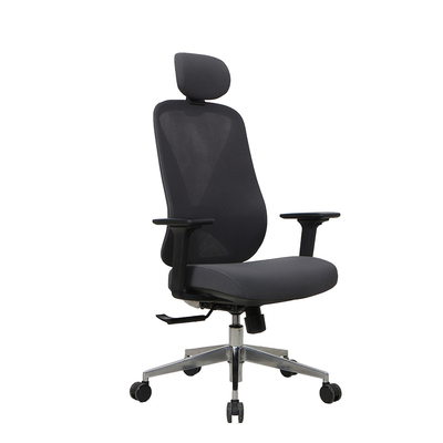 PU Pad High Back Black Breathable Ergo Infinity Mesh Chairs With Headrest And Lumbar