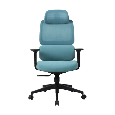 Blue Ergonomic Desk Chair Revolving High Back Swivel Gaming Chair Adjustable