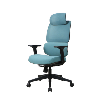 Blue Ergonomic Desk Chair Revolving High Back Swivel Gaming Chair Adjustable