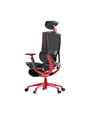 PA Castor Ergonomic Leather Desk Chair Height Adjusting Arm Desk Chair With Foot Support