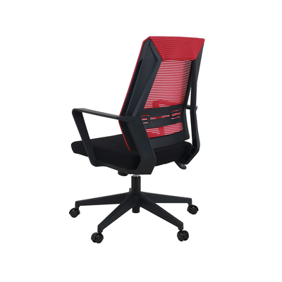 High Back Red Ergonomic Office Chair Class 4 Gas Lift Nylon Base PA6 GF30