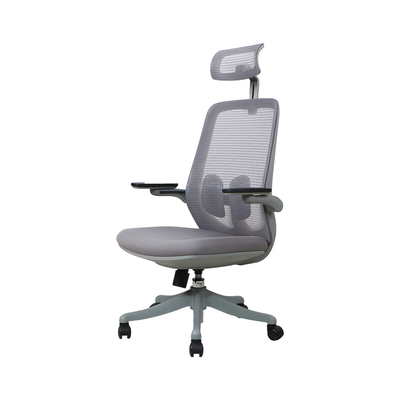 Polyester Mesh Grey High Back Office Chair Class 4 Gas Lift Ergo Mesh Manager Chair