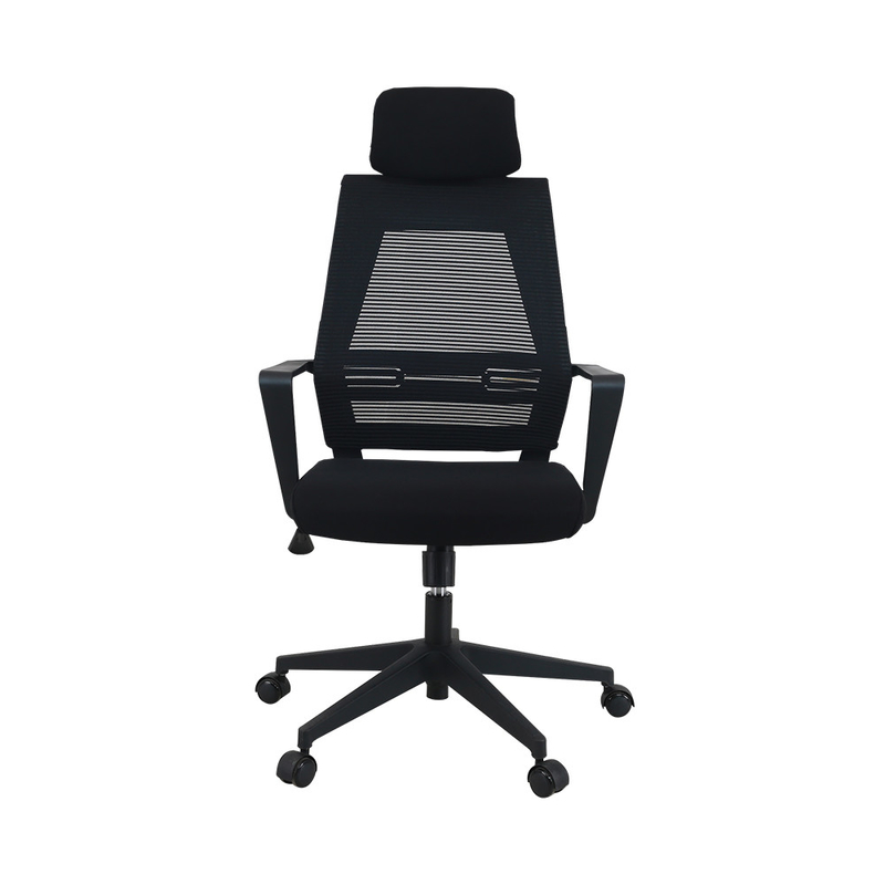 1650 PA Caster Commercial Fabric Office Chair Butterfly Mechanism With Removzble Headrest